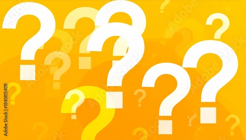Question marks abstract background.