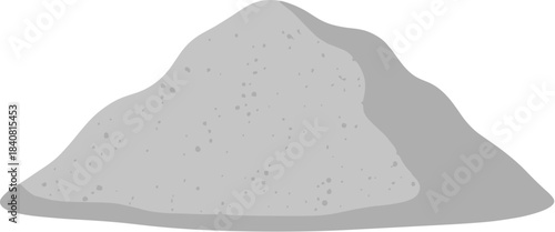 A simple vector illustration of a grey pile of powder or sand.