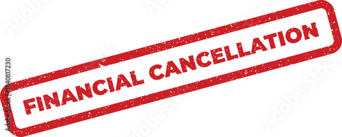 Distressed stamp mark indicating an official financial cancellation has been processed