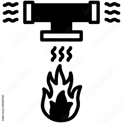 Air Blower Glyph Icon Mini Illustration, Use For Modern Concept, Print, Ui, Ux Kit, Web And App Development. Vector Related To Firefighter, Rescue And More