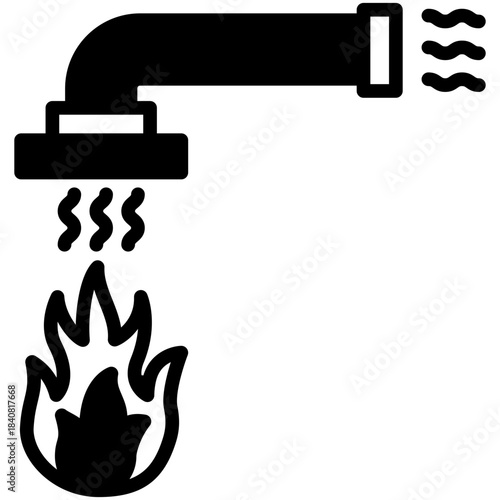 Air Blower Glyph Icon Mini Illustration, Use For Modern Concept, Print, Ui, Ux Kit, Web And App Development. Vector Related To Firefighter, Rescue And More
