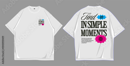 Elegant Typography “Find Joy in Simple Moments” Inspirational Quote T-Shirt Design