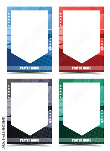 Abstract background picture frame sport card template