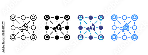 Affiliate Marketing icon set multiple style collection