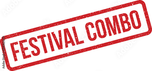 Grunge textured rubber stamp impression indicating Festival Combo for special package deals or offers