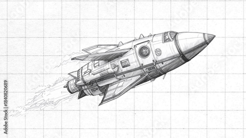 Drawing of aerospace vehicles 