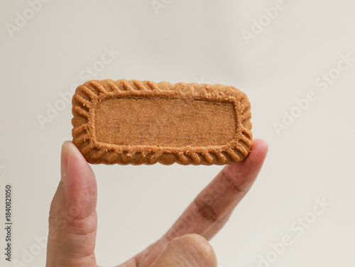 Rectangle shape biscuits on white background