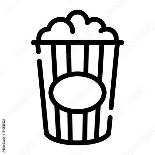 popcorn line icon
