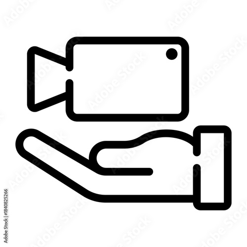 video recoder line icon