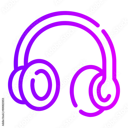 headphones gradient icon