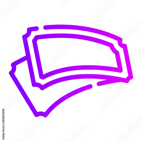 ticket gradient icon