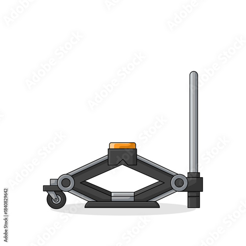 Scissor Jack On isolated white background 