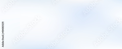 Light cloud white gradient background. Smooth blue abstract wallpaper. Subtle soft winter backdrop for graphic design banner, flyer, poster, presentation. Blurred wavy pastel gradation cover. Vector