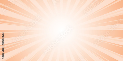 Light salmon red sunburst pattern background. Abstract sun rays flare background. Bright comic sunburst effect background for templates, sales banners, events, ads, web, and much more.