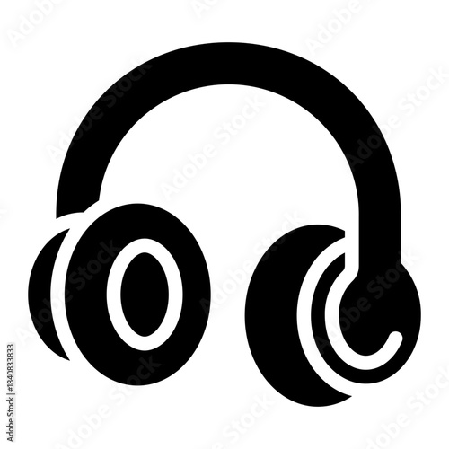 headphones glyph icon