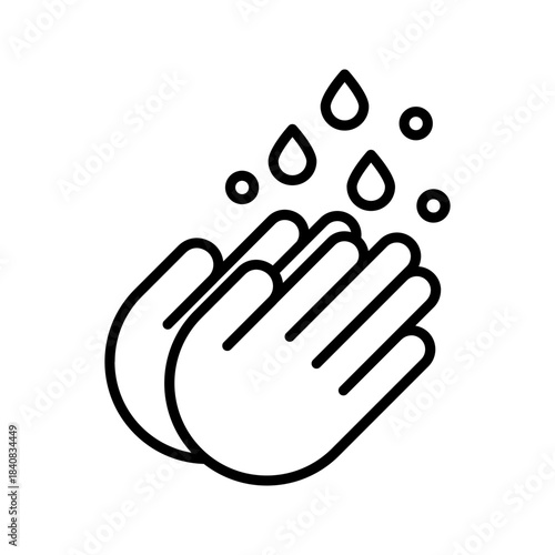 Washing hand icon, Washing hand sign vector for web site Computer and mobile app, eps10