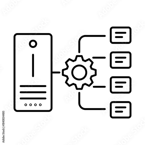 Load Balancer Icon, Server - Network Distribution, Traffic Management, Cloud Load Balancing, DevOps Solutions, Editable Stroke.
