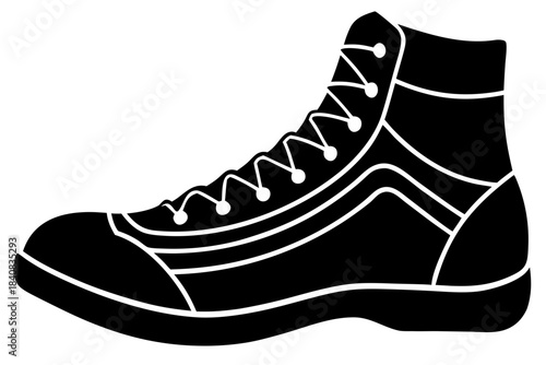 black boot side view clip art preview