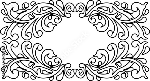 traditional pattern of sumatera. floral pattern. line art pattern