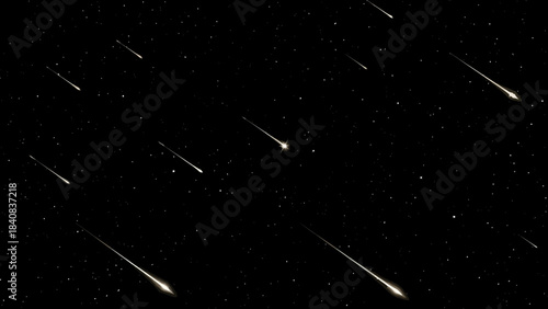 Meteor shower illustration showcasing the beauty of celestial events in the night sky