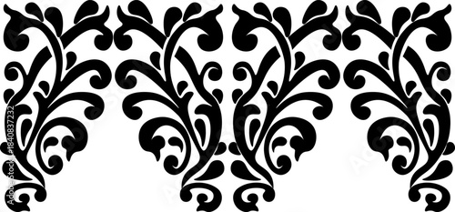 traditional pattern of sumatera. floral pattern with dark color