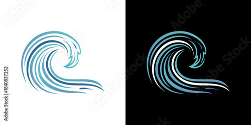 wave template vector logo