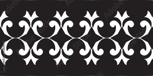 traditional pattern of sumatera. floral pattern with dark color