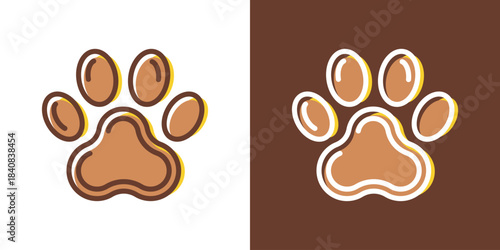 pet paw print logo.