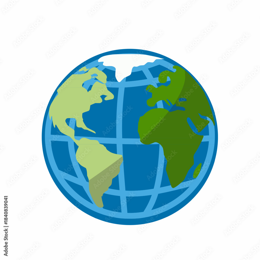 Fototapeta premium Earth Globe Illustration in Flat Style for Global AIDS Awareness