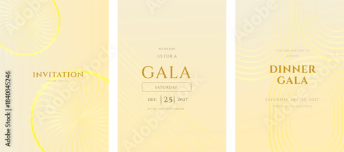 Elegant Gala Invitation Templates for December 25 2027  Luxury Design