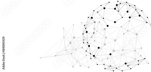 Abstract Network Connection Graphic  Technology and Science Background