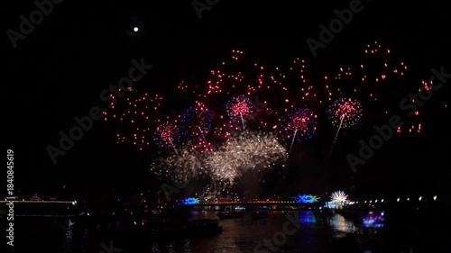 4K New Year Fireworks Over the Chao Phraya River