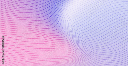 Purple Grainy Gradient with Wavy Line Pattern Abstract Background