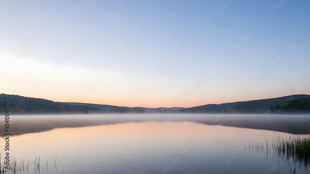 Obraz premium sunrise over the lake