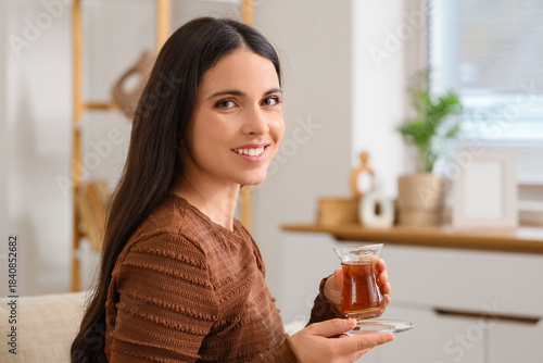 Young woman with Turkish te...