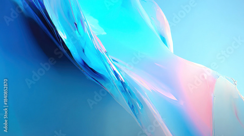 Abstract Flowing Plastic Sheet