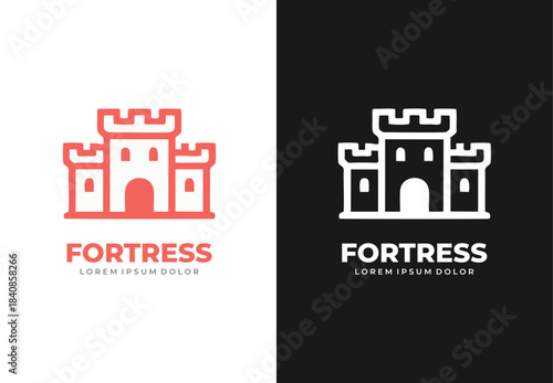 Ancient fortress concept logo design for your branding and identity