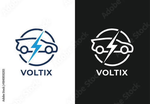 Car electric concept logo design for your branding and identity