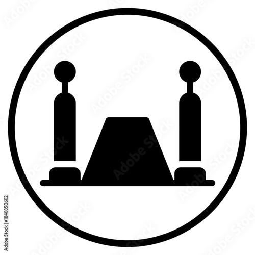 red carpet glyph icon