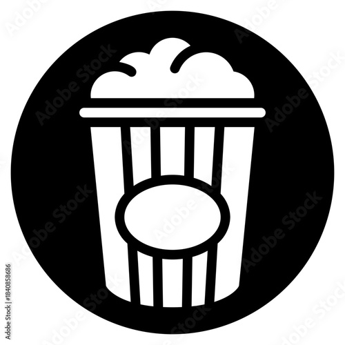 popcorn glyph icon