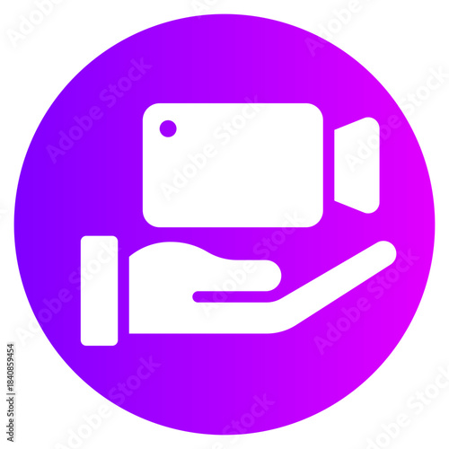 video recoder gradient icon