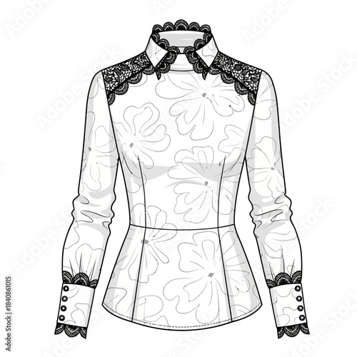 vector illustration of a jacket and a shirt