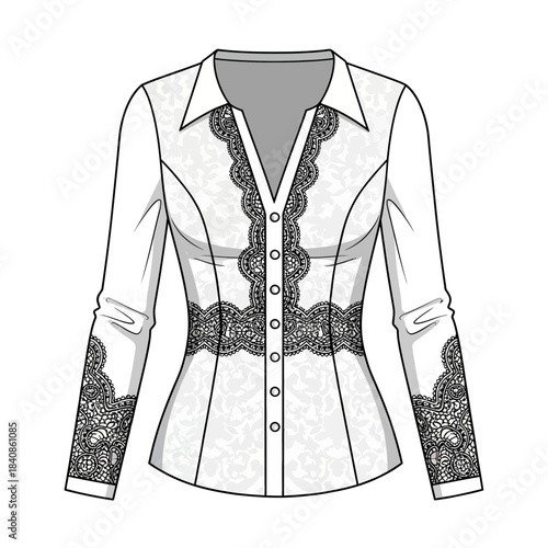 vector illustration of a fashion sketch of a woman