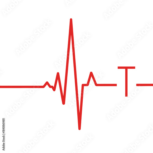 heart beat on ecg  illustration, cardiogram