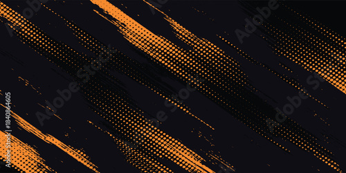 orange black brush Car sticker wrap pattern banner abstract sporty lines black orange color combination grunge brush modern. eps 10