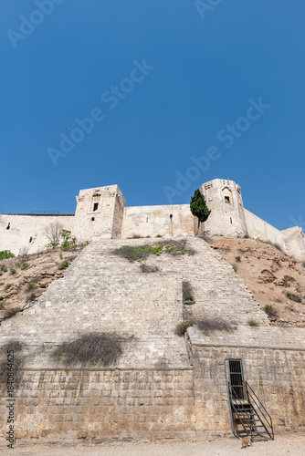 Gaziantep castle, Gaziantep Kalesi in the old town of Gaziantep, Turkey, it is a historical landmark popular for tourists.