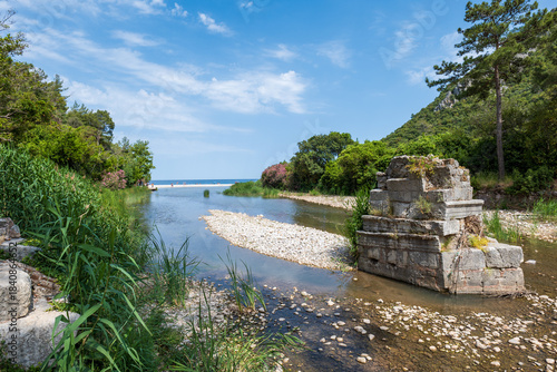 Fototapeta Naklejka Na Ścianę i Meble -  Olympos Cirali beach view in Kemer, Antalya, Turkey. Olympos is a popular tourist destinations in Turkey.