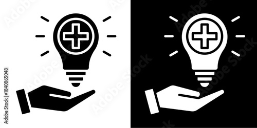 Medical Innovation Icon Set White Style Collection