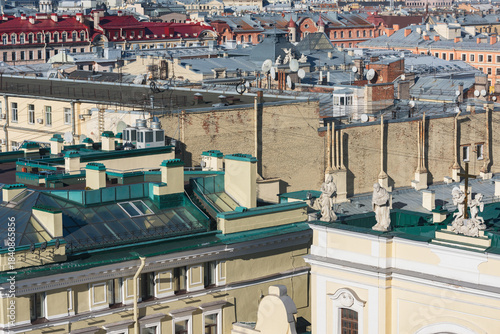 Aerial view of the historical city center.