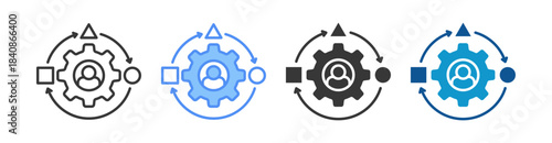 Adaptability Icon Set Multiple Style Collection